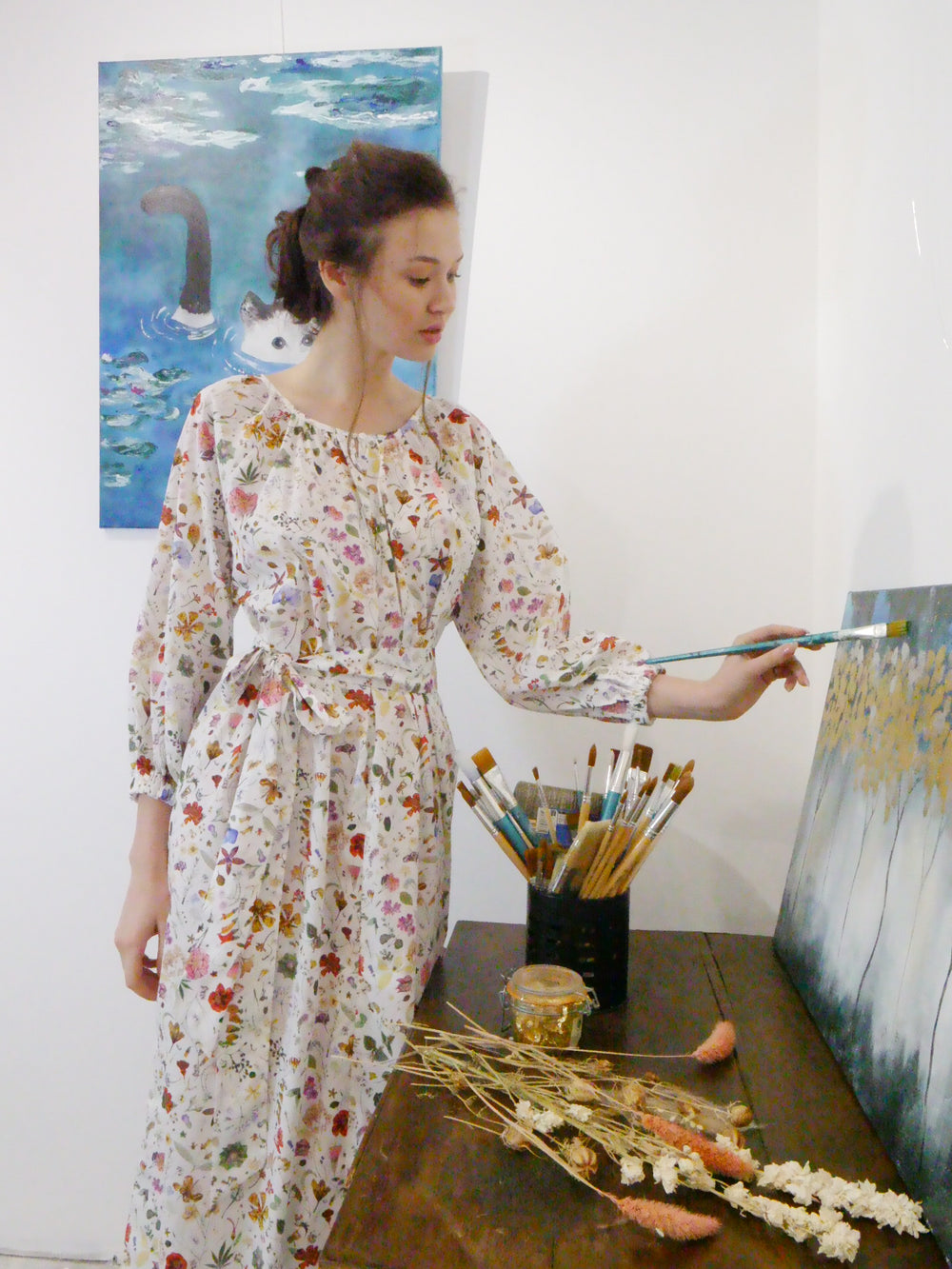 Elisse dress in Floral Eve Liberty Cotton