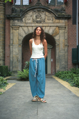 Pantalon Eden bleu-vert 