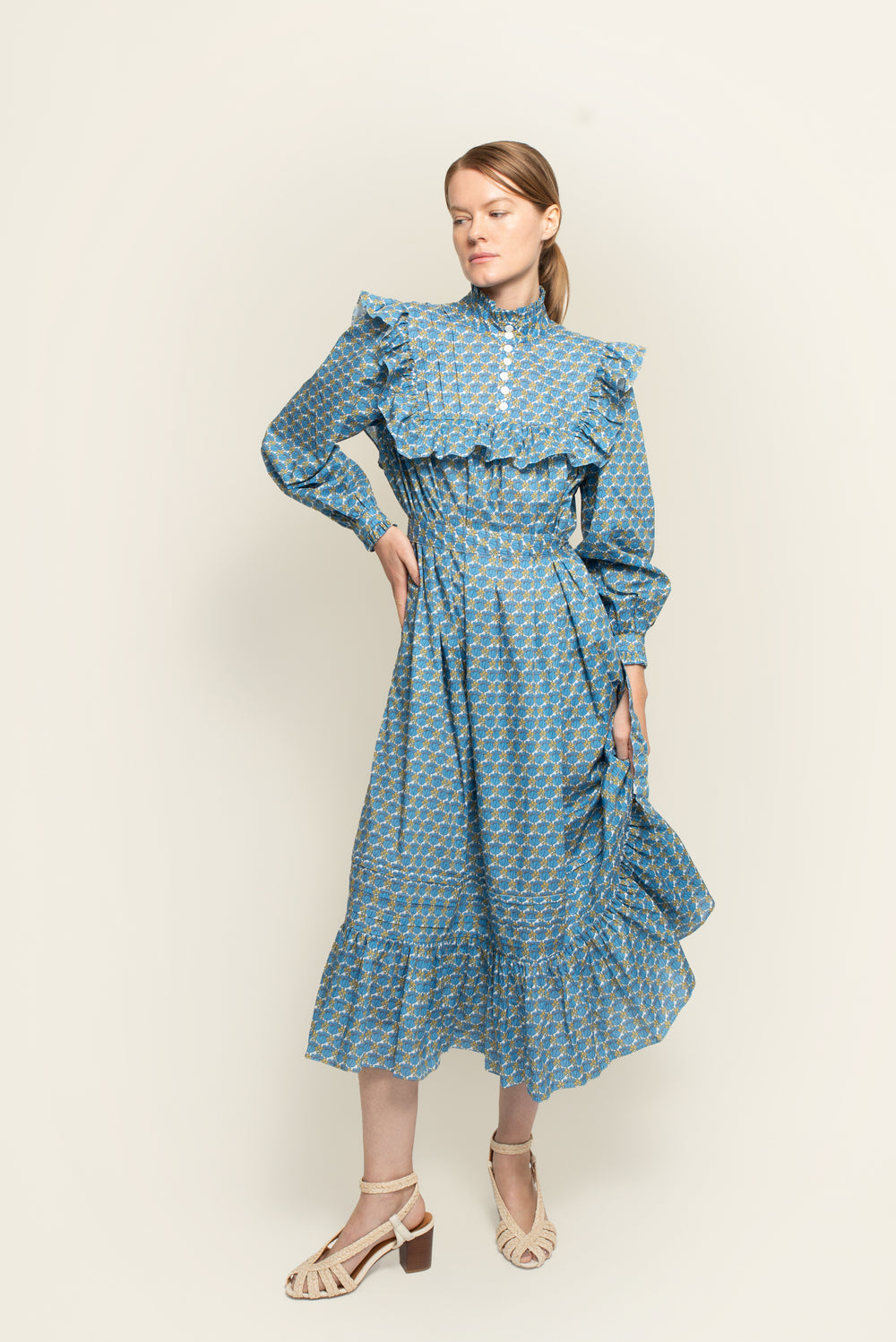 Mila dress in Tudor Tulip Tana Lawn Cotton