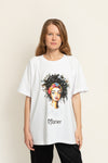 Hanuni white oversized t-shirt for women
