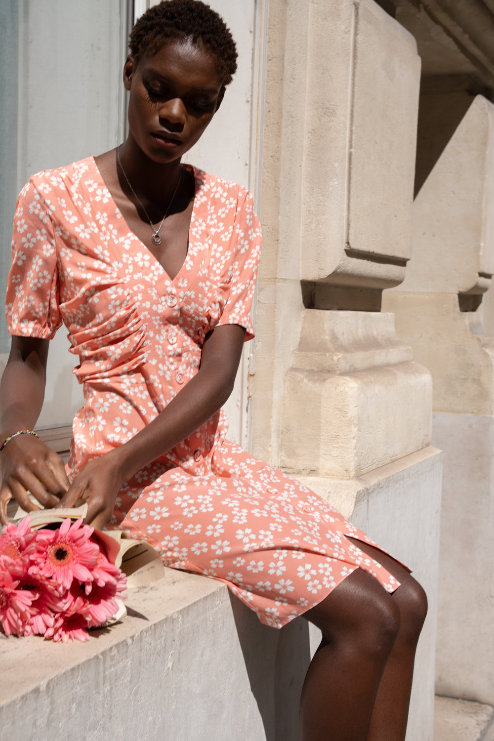 Robe Katharine en Coral Cham